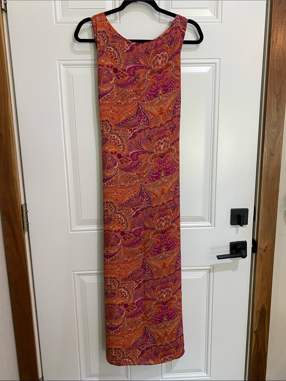Kathie Lee collection Orange and Pink Paisley Fabric Panel Cover